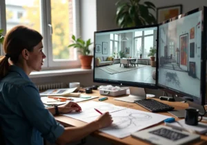 designer moving from concept to render using creative design workflow