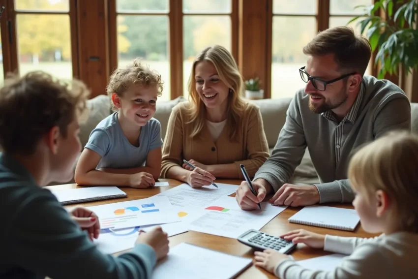 family planning long term goals together with budgeting and shared vision