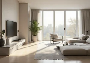 modern luxury home interior with open space natural light minimal design