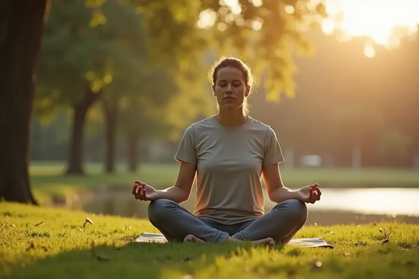 person practicing mindfulness techniques to maintain mental wellness daily