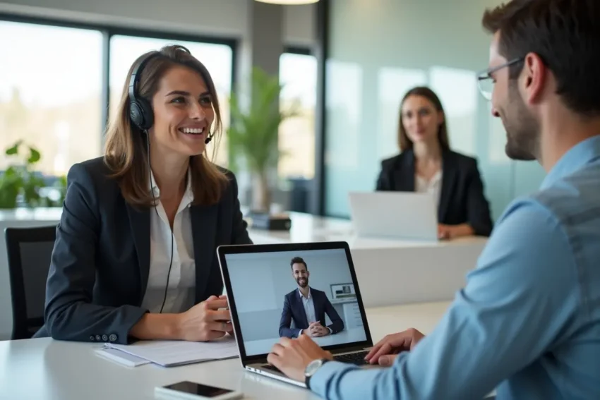 business owner comparing virtual and in house receptionist solutions