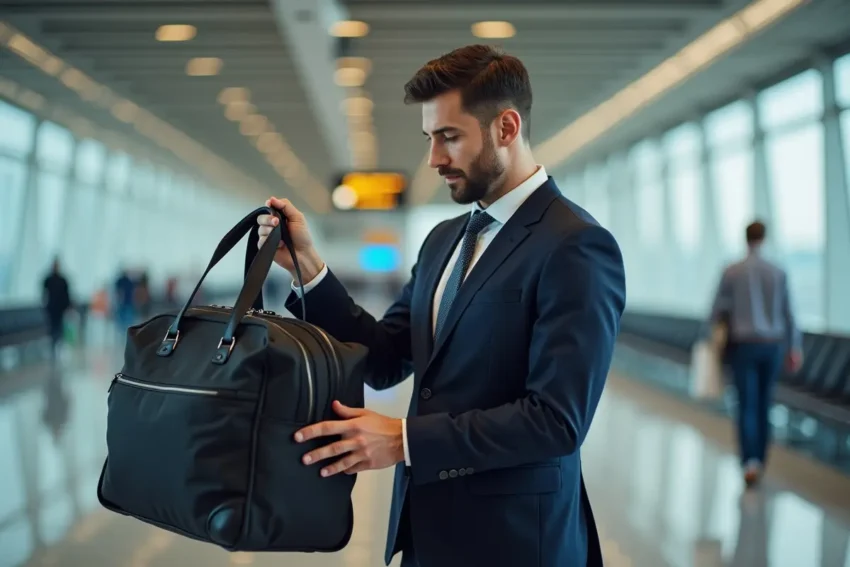 frequent flyer choosing travel bag with durability organization and comfort