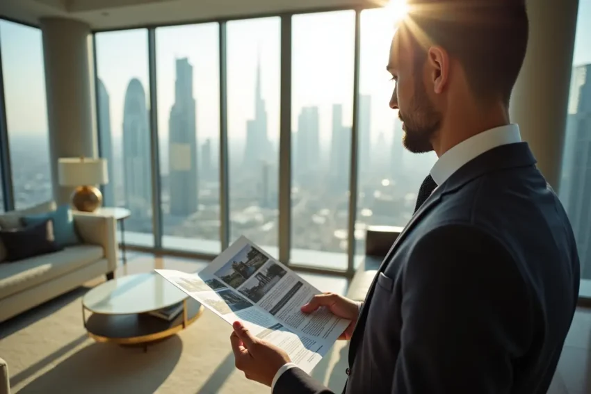 buyer evaluating key factors before purchasing condominium property in dubai