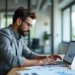business owner improving website visibility to increase online presence