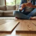 homeowner comparing engineered hardwood and solid hardwood flooring benefits