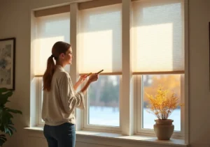 homeowner using better window coverings for year round comfort