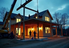 How Large Steel Beams Are Lifted and Installed During Home Renovations
